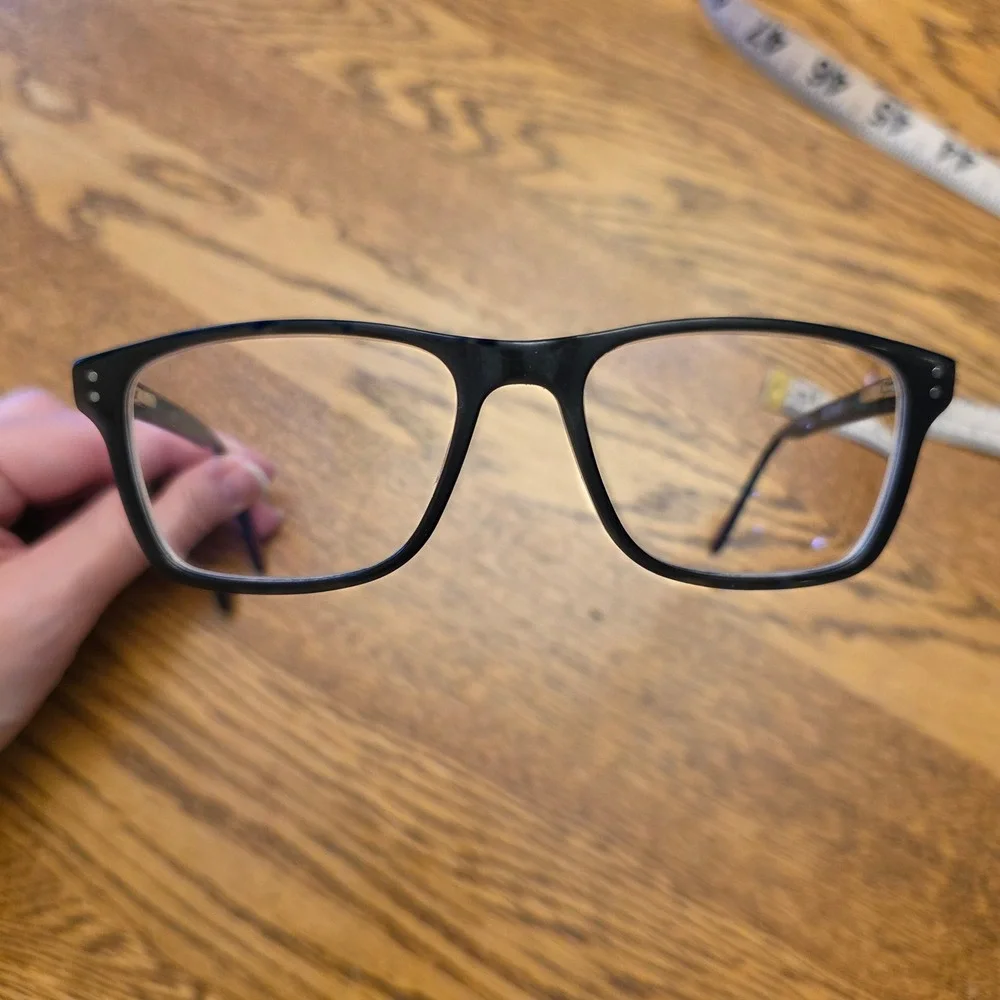 Nike 7090 Black Rectangular‎ Eyeglasses Frames Only Modern Style Green Accents